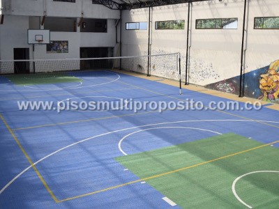 Piso MultiUsos cancha coliseo colegio. Bogotá - 2016