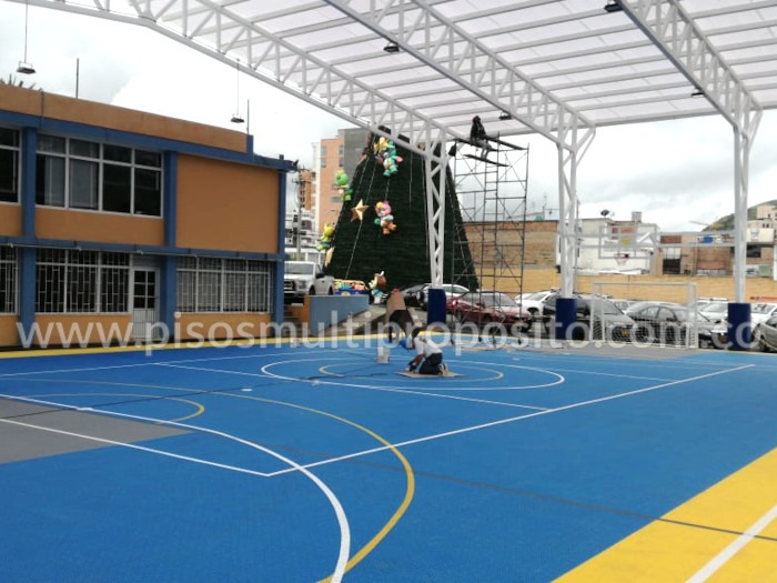 Piso MultiUsos cancha múltiple empresa. Pasto - 2019