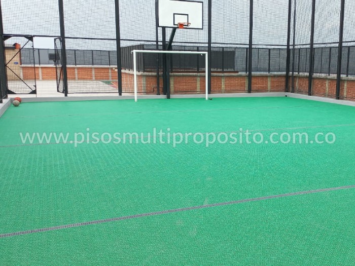 Piso MultiUsos cancha múltiple colegio. Bogotá - 2022