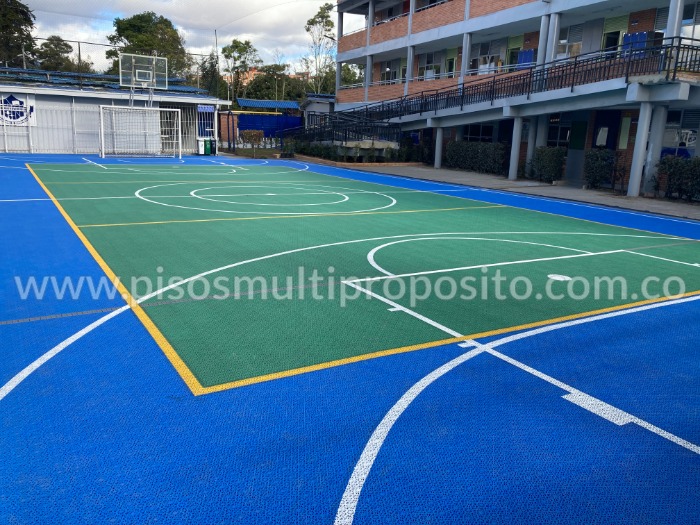 Piso MultiUsos cancha múltiple colegio. Bogotá - 2023