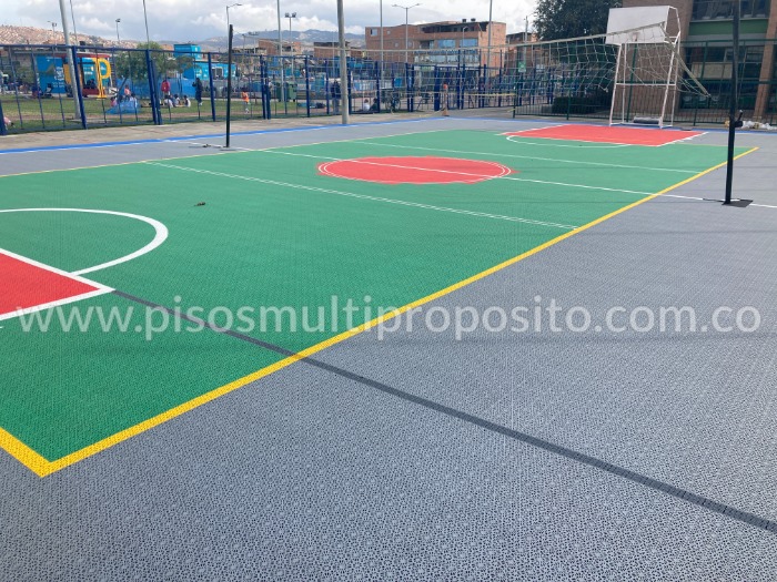 Piso MultiUsos cancha múltiple colegio. Bogotá - 2023