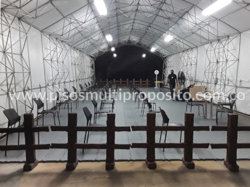 Piso MultiEventos carpas vacunación. Colombia - 2021